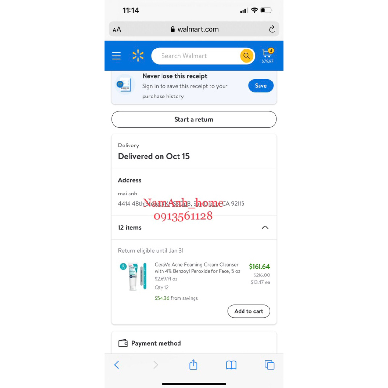 Sữa rửa mặt cerave acne foaming cream face cleanser 150ml