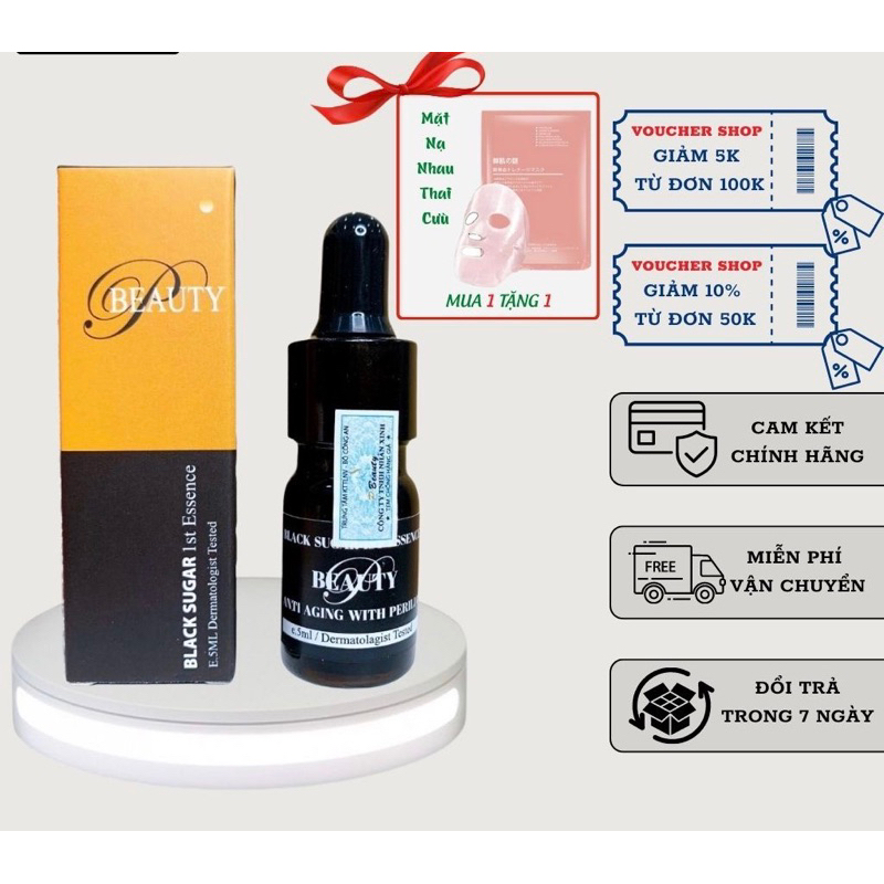 Serum Giảm Mụn Đường Đen Black Sugar Ist Essence 5ml PBeauty, Giảm Thâm Kiềm Dầu Nhật Bản