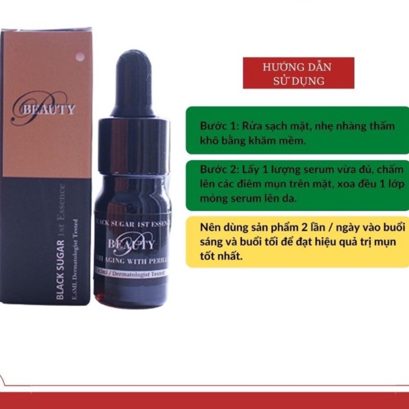 Serum Giảm Mụn Đường Đen Black Sugar Ist Essence 5ml PBeauty, Giảm Thâm Kiềm Dầu Nhật Bản