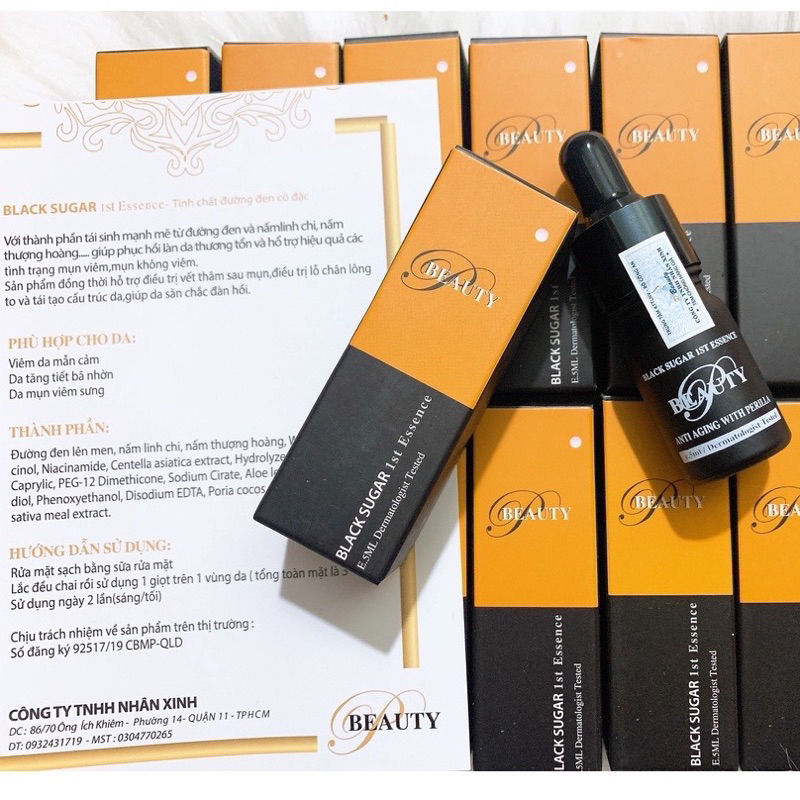 Serum Giảm Mụn Đường Đen Black Sugar Ist Essence 5ml PBeauty, Giảm Thâm Kiềm Dầu Nhật Bản