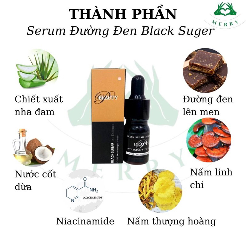 Serum Giảm Mụn Đường Đen Black Sugar Ist Essence 5ml PBeauty, Giảm Thâm Kiềm Dầu Nhật Bản