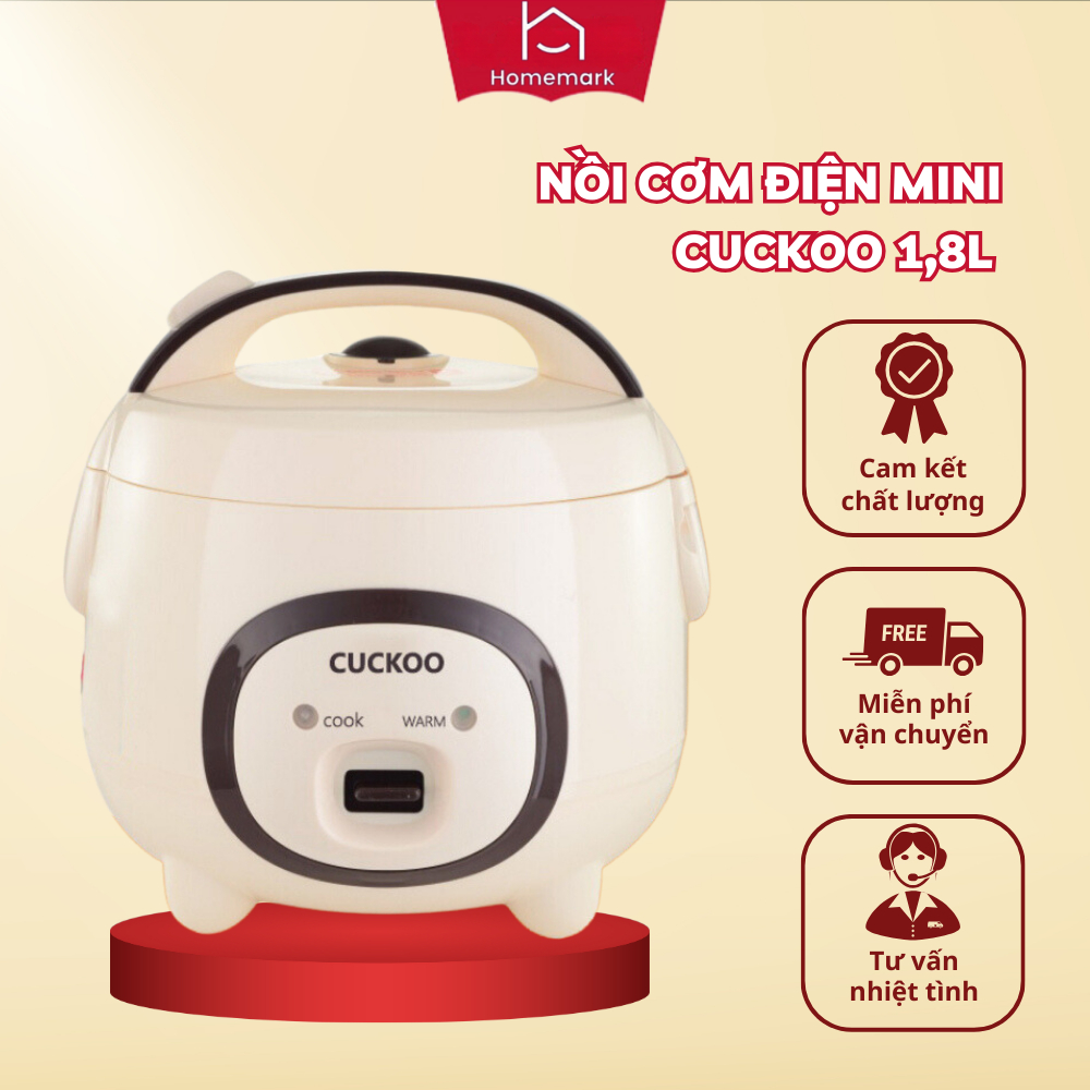 Nồi Cơm Điện Mini CUCKOO Nắp Gài Hình Lợn Đa Năng Chống Dính Công Suất 700W Dung Tích 1,2L, 1,8L Giữ Ấm Thông Minh