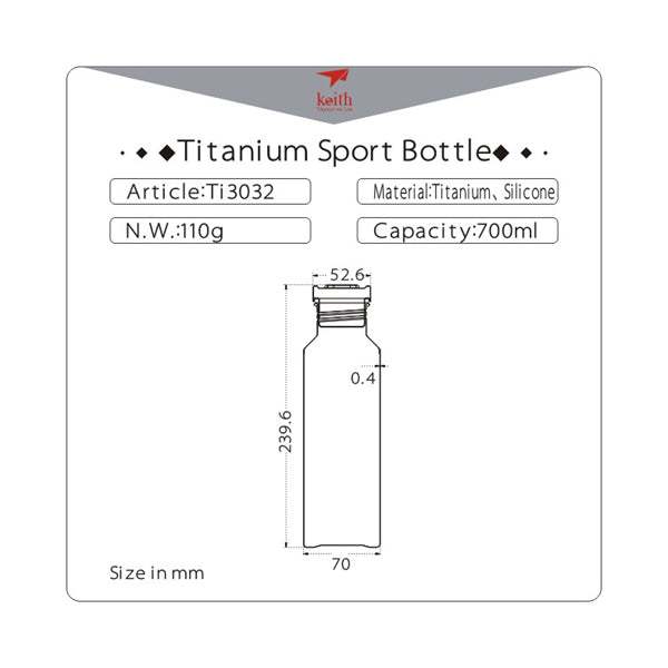 Binh nước Titanium KEITH Ti3032 700ml