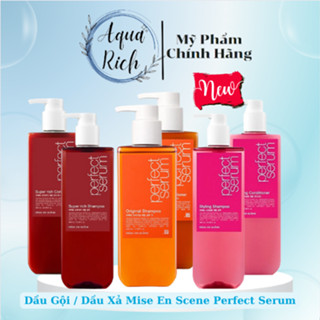 [Mẫu Mới] Dầu Gội & Dầu Xả Phục Hồi Tóc Miseen Scene Perfect Serum Hàn Quốc 680ML [Hồng - Đỏ - Cam]