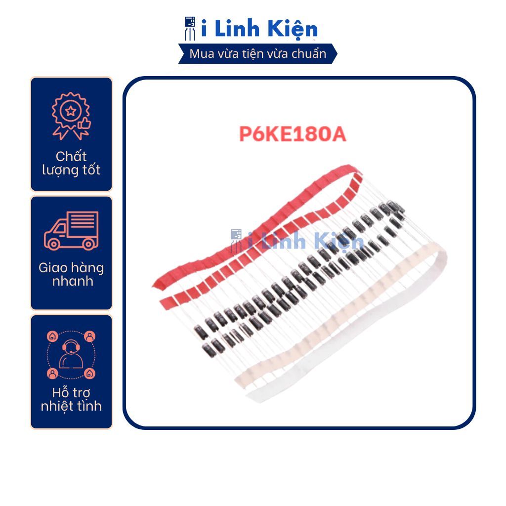 P6KE180A Diode TVS 180V 600W DO-15 1 chiều