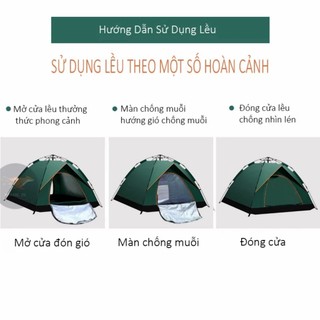 Lều Cắm Trại Tự Bung 4 Người