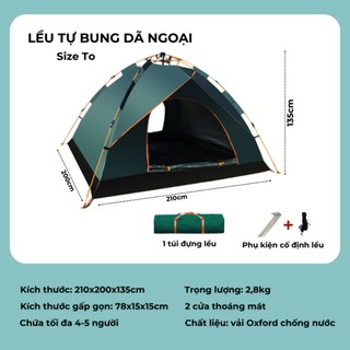Lều Cắm Trại Tự Bung 4 Người