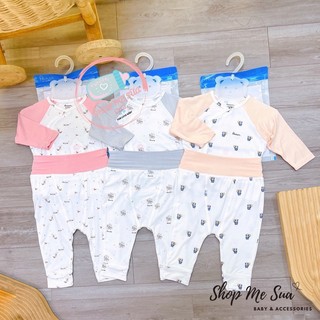 - Bộ sơ sinh dài tay cạp cao sợi tre Avaler cho bé trai bé gái