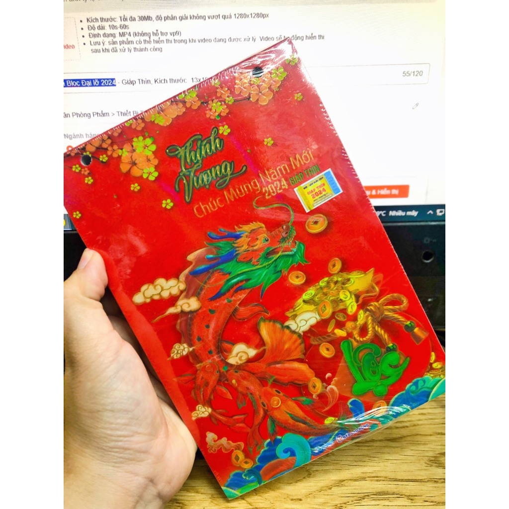 Lịch Bloc Đại lỡ An Hảo 2024 - Giáp Thìn; Kích thước: 13x19 cm