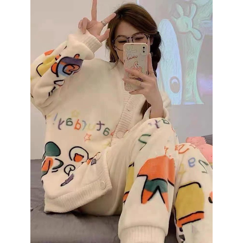 BỘ NGỦ BÔNG HOẠ TIẾT ĐÀO CAM , VỊT QC