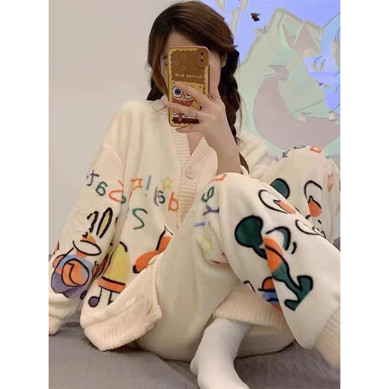 BỘ NGỦ BÔNG HOẠ TIẾT ĐÀO CAM , VỊT QC