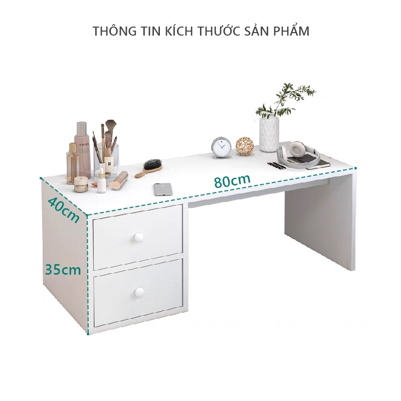 Bàn Trang Điểm Bản Làm Việc Ngồi Bệt Đa Năng Có Ngăn Kéo Để Đồ Thông Minh Gỗ 15 Ly Tago Nội Thất | BigBuy360 - bigbuy360.vn