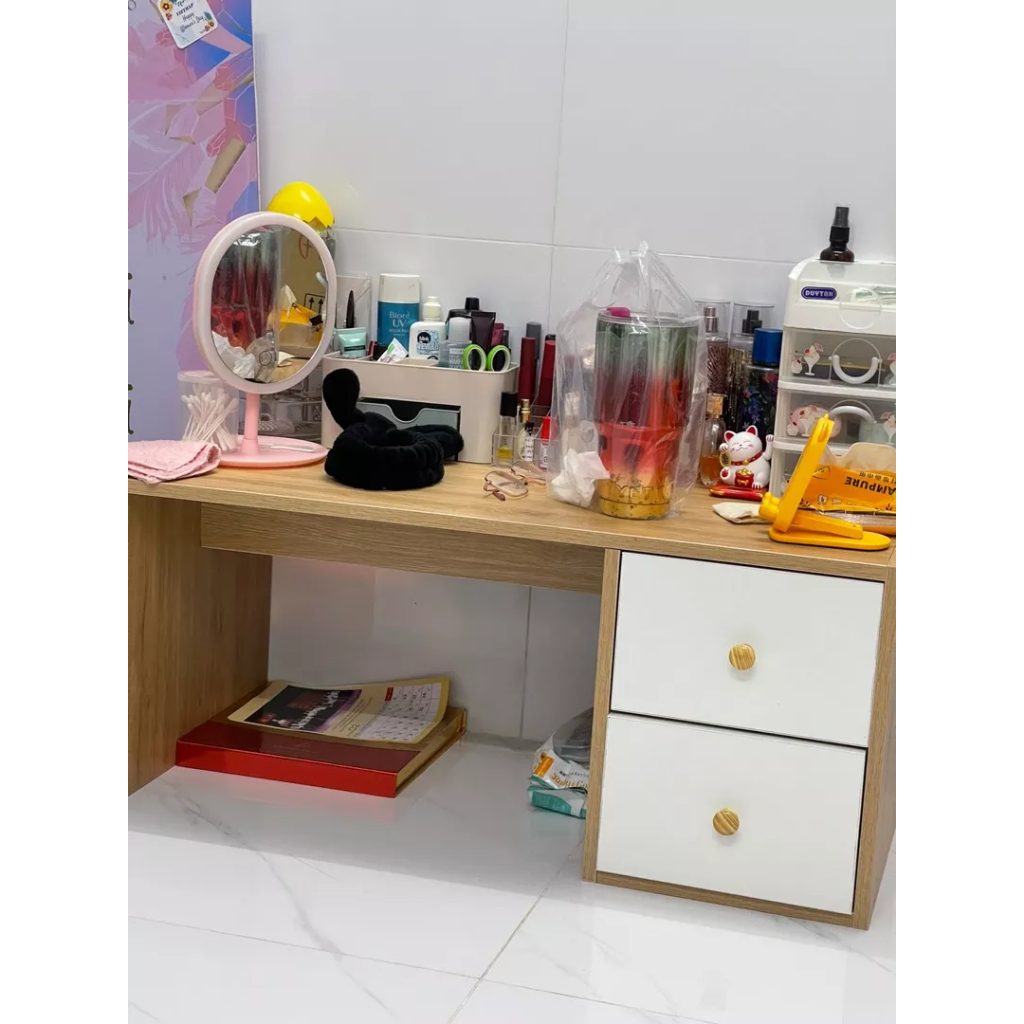Bàn Trang Điểm Bản Làm Việc Ngồi Bệt Đa Năng Có Ngăn Kéo Để Đồ Thông Minh Gỗ 15 Ly Tago Nội Thất | BigBuy360 - bigbuy360.vn