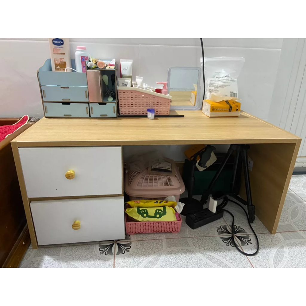Bàn Trang Điểm Bản Làm Việc Ngồi Bệt Đa Năng Có Ngăn Kéo Để Đồ Thông Minh Gỗ 15 Ly Tago Nội Thất | BigBuy360 - bigbuy360.vn