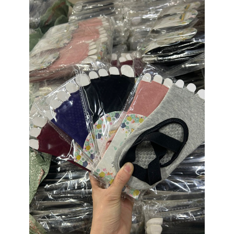 Tất, vớ chân tập Yoga, Pilates - Thư viện Yoga - Chất liệu cotton