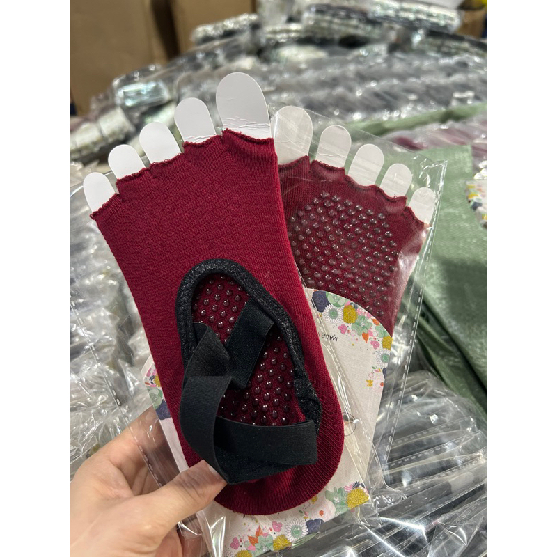 Tất, vớ chân tập Yoga, Pilates - Thư viện Yoga - Chất liệu cotton