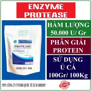 100g enzyme protease nguyên liệu ủ phân cá và ủ đạm đậu nành chăn nuôi - túi chiết lẻ 100g