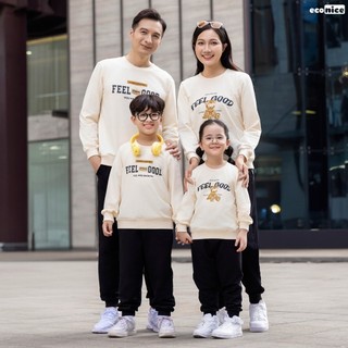 Bộ đồ nỉ nữ, bộ thu đông nam, bộ nỉ gia đình. Đồ bộ nỉ gia đình mùa đông cho bé gái, bé trai EcoFami Econice 2023
