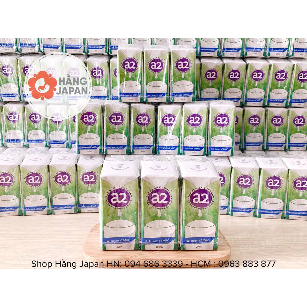 Hàng Úc sữa tươi A2 full cream 1kg dạng túi/ hộp 200ml cho bé từ 1 tuổi