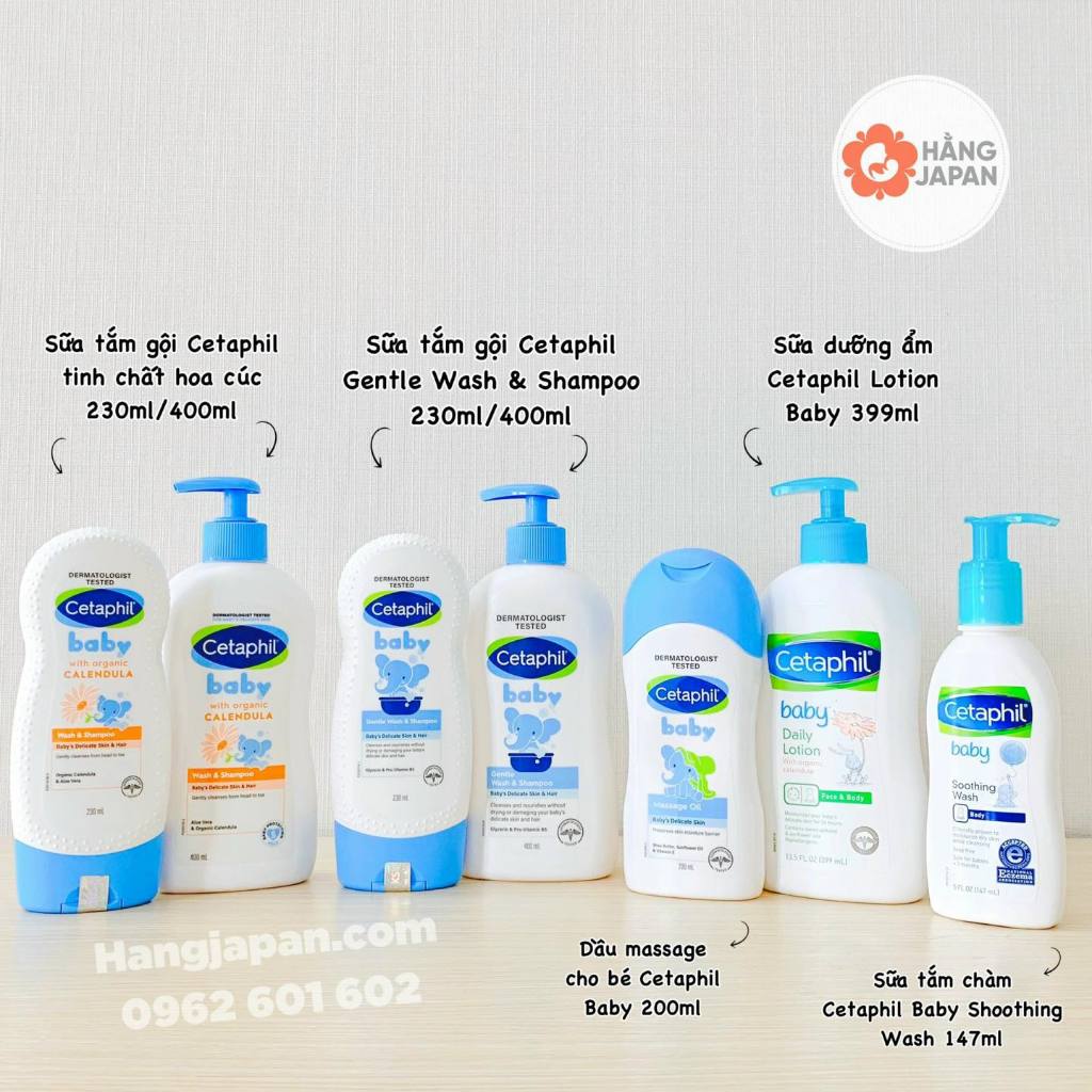Sản phẩm tắm gội Cetaphil Baby Moisturizing Bath & Wash dưỡng ẩm cho da dịu lành 230ml/ 399ml Úc