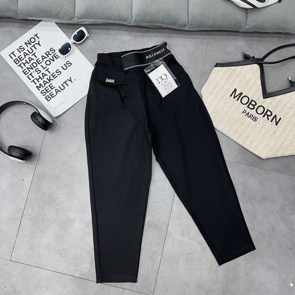 Quần dài bé gái, Quần baggy chất vải UMI cao cấp cho bé gái từ 16 - 40kg HNK-2346