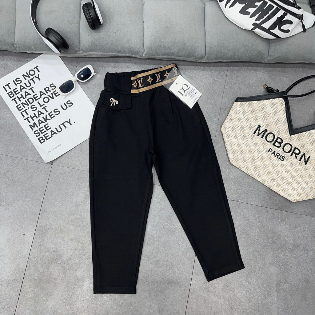 Quần dài bé gái, Quần baggy chất vải UMI cao cấp cho bé gái từ 16 - 40kg HNK-2346