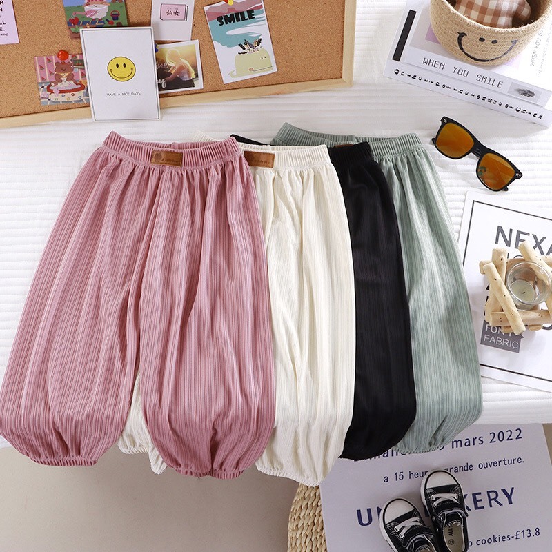 Quần dài trẻ em , quần jogger tăm gân thái cho trẻ em bé trai và bé gái từ 10-30kg HNK-2353