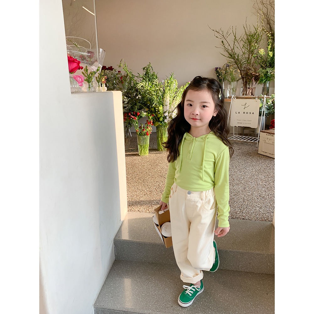 Quần dài ống xuông chất vải kaki, quần dài kaki cho bé gái 10 - 40kg HNK-2350