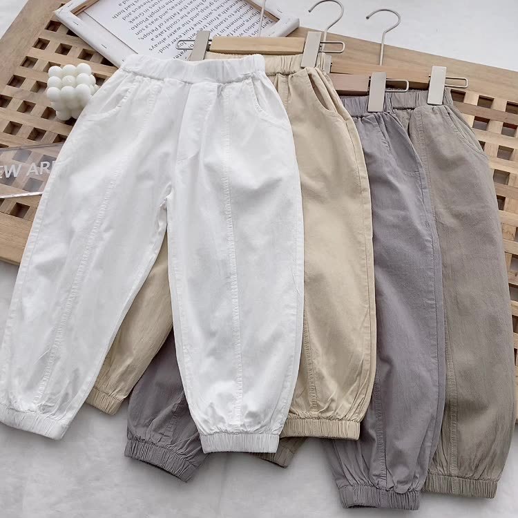 Quần dài bé trai , Quần jogger gió mặt vải kaki cho bé trai từ 10-30kg HNK-2352