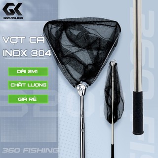 Vợtcá vợt xúc cá 2m1 inox 304 nguyên khối cao cấp