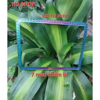 Lót biển số xe máy inox 7 màu, Viền biển số 7 màu