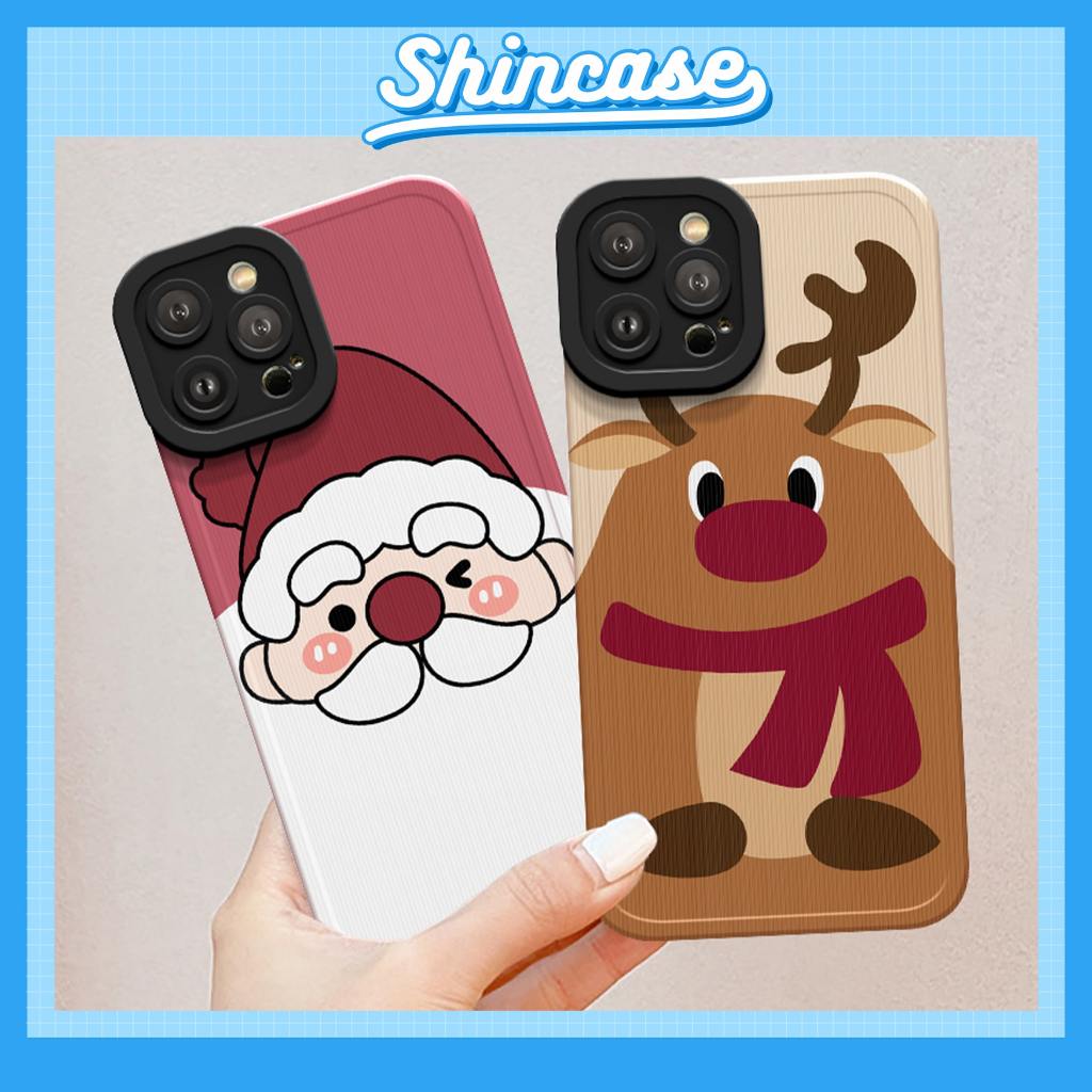 Ốp Lưng Điện Thoại Iphone Noel Cute Xmas cạnh vuông 6/6plus/7/8/plus/x/xs/xr/11/12/13/14/15/pro/max/promax