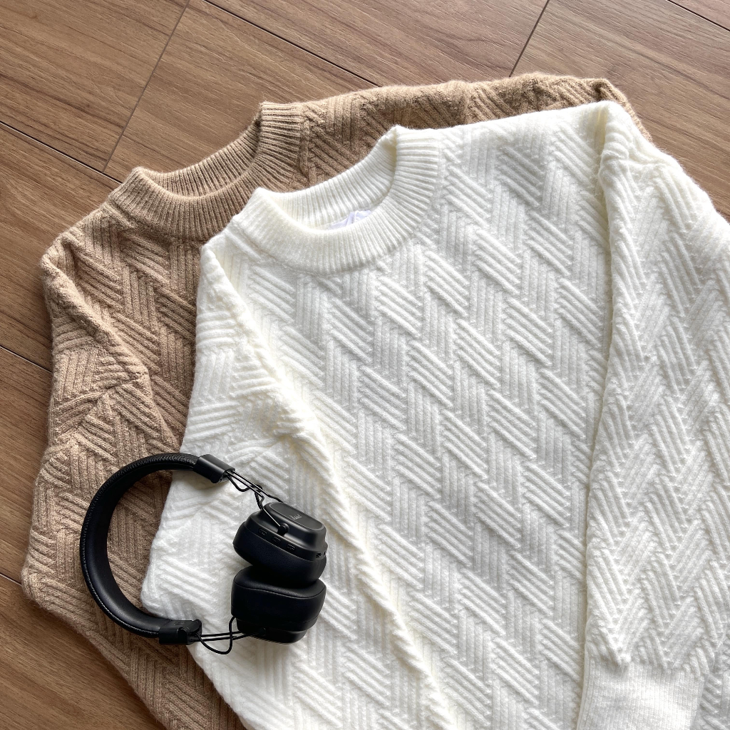 SWEATER LEN GÂN NỔI- CHUOTCONG SW16