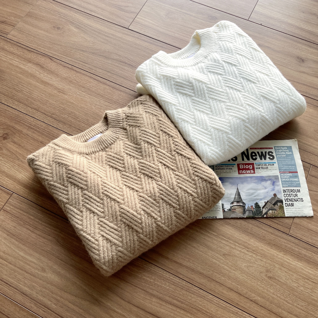 SWEATER LEN GÂN NỔI- CHUOTCONG SW16