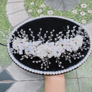 Cài hoa đá, bờm hoa cài tóc cô dâu