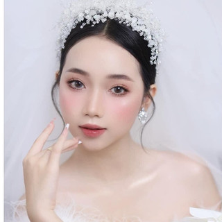 Cài hoa đá, bờm hoa cài tóc cô dâu