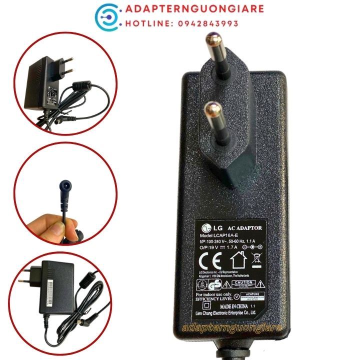 Adapter nguồn màn hình LG 19V 1.7A chính hãng