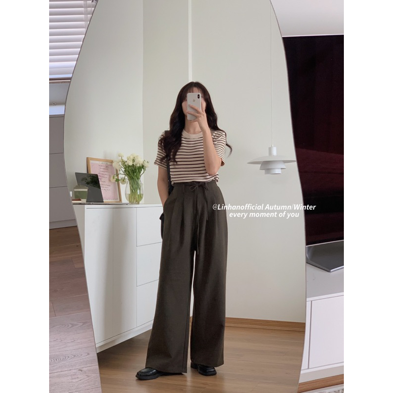 Áo len tăm kẻ Hàn VEGESTABLE 6929 // Hàng có sẵn🇰🇷