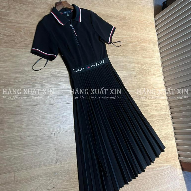 Váy polo TOM.MY xếp ly phối màu siêu đẹp