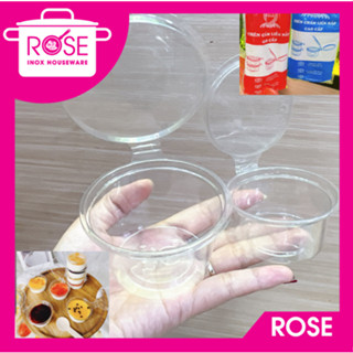 Hủ nhựa đựng panacota nắp liền - COMBO 50 hủ nhựa đựng sốt nắp liền Cao Cấp Loại  2 Oz - 4 Oz