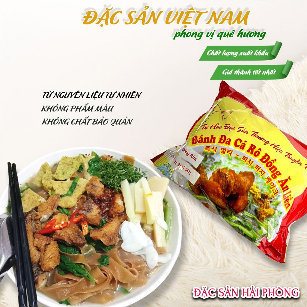 Bánh đa cá rô đồng - Thương hiệu KHÁNH THỌ - Đặc sản Hải Phòng - Kingsmart