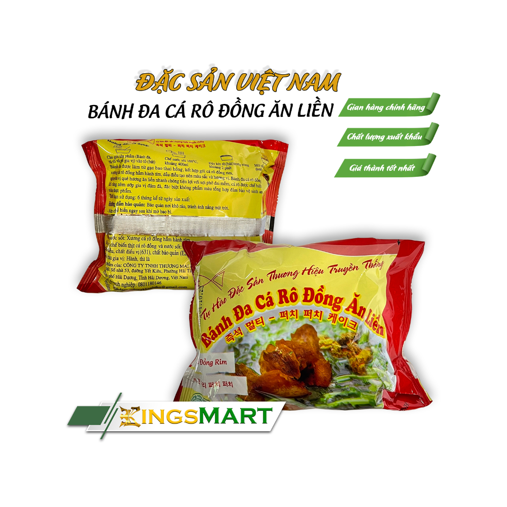 Bánh đa cá rô đồng - Thương hiệu KHÁNH THỌ - Đặc sản Hải Phòng - Kingsmart