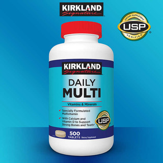 Vitamin tổng hợp Kirkland Signature Daily Multi Vitamins cho người dưới 50 tuổi hộp 500 viên tăng sức đề kháng quatangme