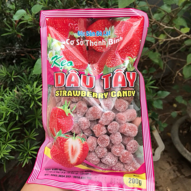 {Quà Tết 2024] Kẹo mứt dâu tằm - dâu tây - me cay gói 200g - đặc sản đà lạt