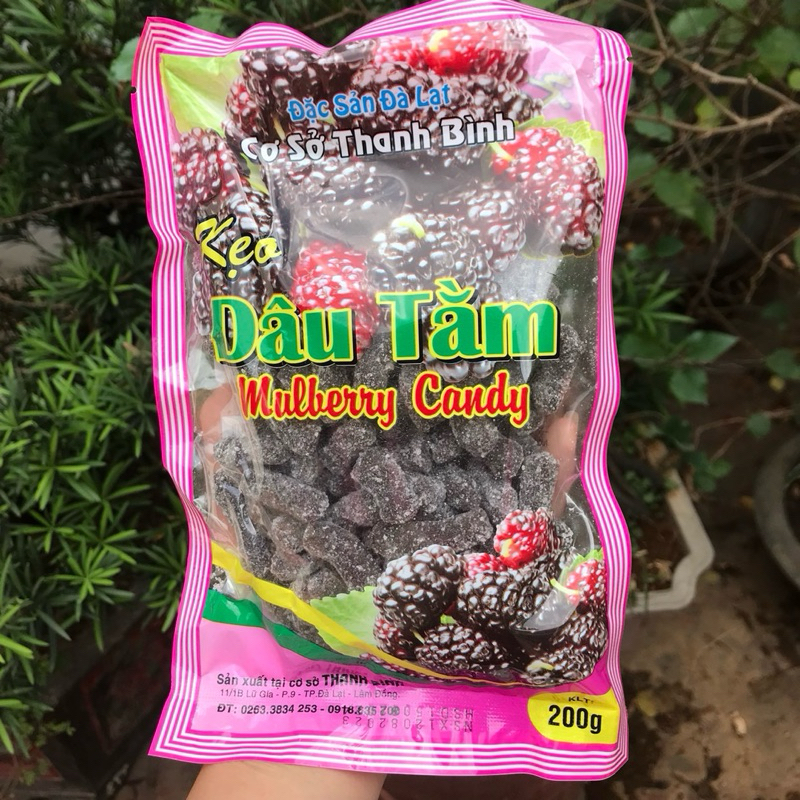 {Quà Tết 2024] Kẹo mứt dâu tằm - dâu tây - me cay gói 200g - đặc sản đà lạt