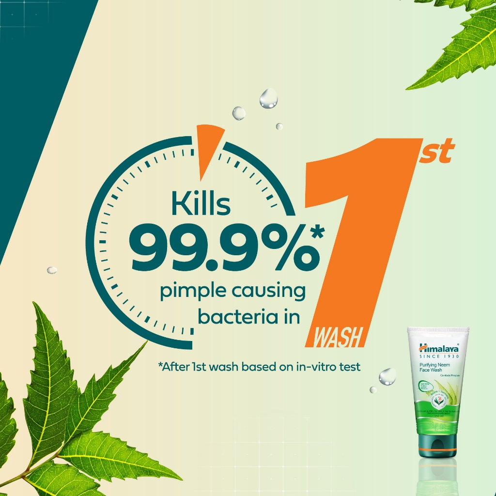 Sữa rửa mặt dịu nhẹ giúp giảm mụn chiết xuất từ lá neem Himalaya Purifying Neem Face Wash 150ml