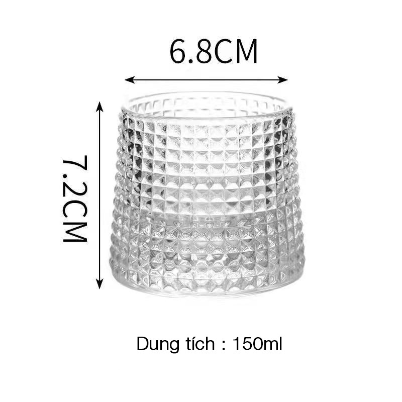 Cốc thủy tinh cao cấp 180ml quà tặng ngẫu nhiên