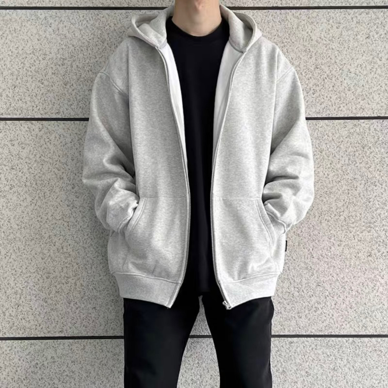Áo Khoác Hoodie Kéo Khoá Kiểu Dáng Unisex
