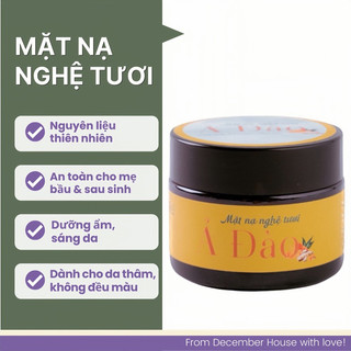 Mặt nạ nghệ tươi dưỡng trắng, sáng da, mờ thâm, giảm mụn, MỘC NHAN 50gram - Chăm sóc da từ thiên nhiên
