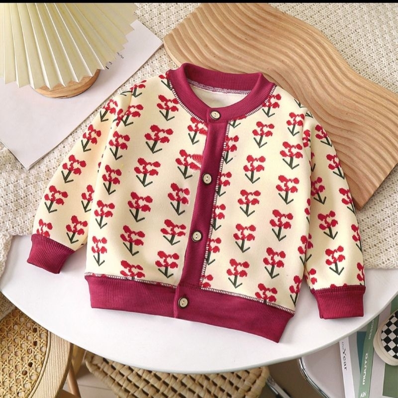 ÁO KHOÁC NỈ HOẠ TIẾT CHO BÉ ẤM ÁP